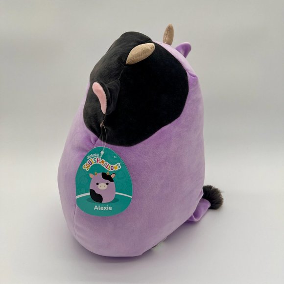 NWT 🥀 12" Alexie the Black and Purple Cow Squishmallow - Picture 8 of 10